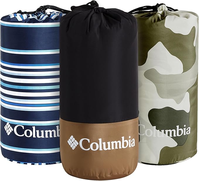 Columbia 50" x 60" Down Alternative Throw Blanket - Outdoor Essentials for Camping, Picnics, and Adventures, Soft and Cozy Home Essentials for Bed and Living Room, 100% Polyester Fill - Camo