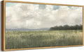 SHENIFY Vintage Landscape Framed Wall Art Country Meadow Scenery Farmhouse Decor Retro Painting for Bedroom Living Room Ready to Hang Wall Artwork - 20x40in Natural Framed