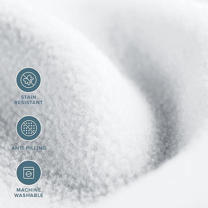 Bare Home Polar Fleece Blanket - King - White - Warm & Cozy - Premium Fleece - Throw for Bed, Sofa, Camping, Travel and Cold Nights - Lightweight Blanket (King, White)
