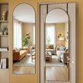 Hasipu Door Mirror Full Length, 51.1 x 15.7 Inch Full Body Wall Mirror Over The Door Hanging Mirror for Bedroom, Living Room, Cloakroom (Black)