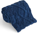 KMUSET Kids Blue Blanket for Boys Girls 30 x 40 inches, Soft Cozy Fuzzy Swaddle 3D Jacquard Throw Blanket, Navy