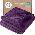 Bare Home Fleece Blanket - Twin/Twin Extra Long - Ultra-Soft Lightweight for Bed, Sofa, and Couch - Luxury Microplush - Cozy Warm Blanket (Twin/Twin XL, Plum)