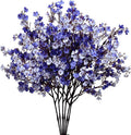 Mandy's Shades of Blue Artificial Baby’s Breath Flowers 6 Bundles Silk Gypsophila, 18.5 Inch European Style Modern Home Decor Centerpiece, Neutral Wedding Flower Arrangements