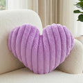 16 Inch Lavender Heart Pillow Valentine Soft Decorative Throw Pillows, Heart Shaped Fluffy Faux Fur Pillows Cushions for Couch Chair Bed Bedroom Room Home Decor Aesthetic (1, Lavender, Medium-16"x13")