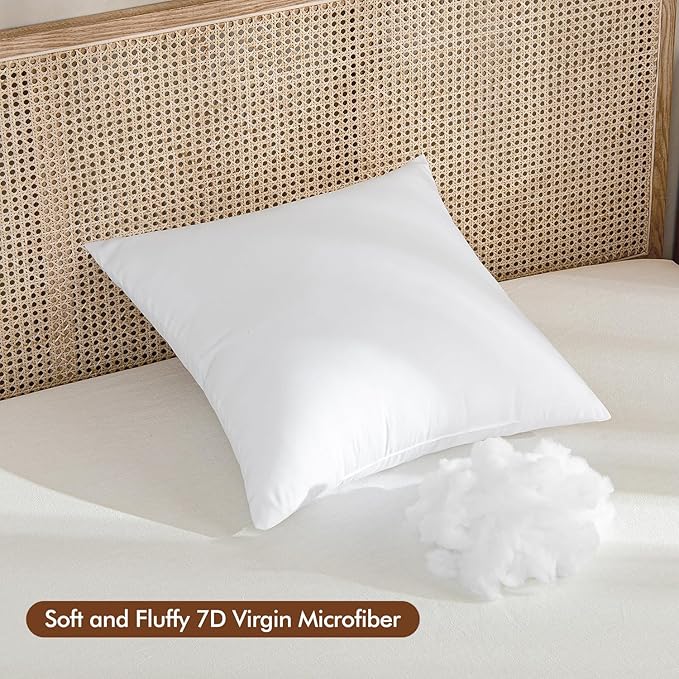 MIULEE 28x28 Inch Throw Pillow Insert Premium Throw Pillow Polyester Microfiber Stuffer Pillow for Sofa Bed Couch