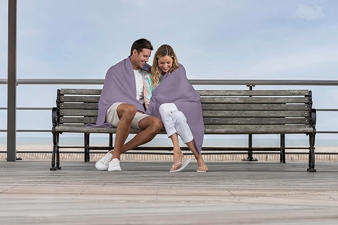 MV Sport Lightweight Sweatshirt Blanket Throw – Warm & Cozy, Breathable Oversized Fleece Knit, Couch, Bed, Travel, Cold Nights, and Outdoors – Soft Light Weight Blanket 54" x 84" Stardust