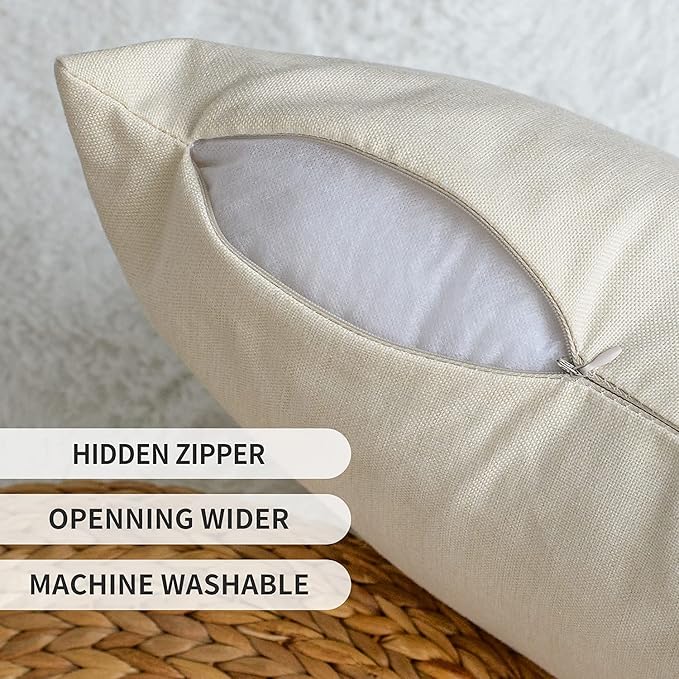 AVOIN colorlife Spring Home Sweet Home Bee Sunflower Throw Pillow Covers, 20 x 20 Inch Love Lives Here Summer Stripes Polka Dots Cushion Case for Sofa Couch Set of 4