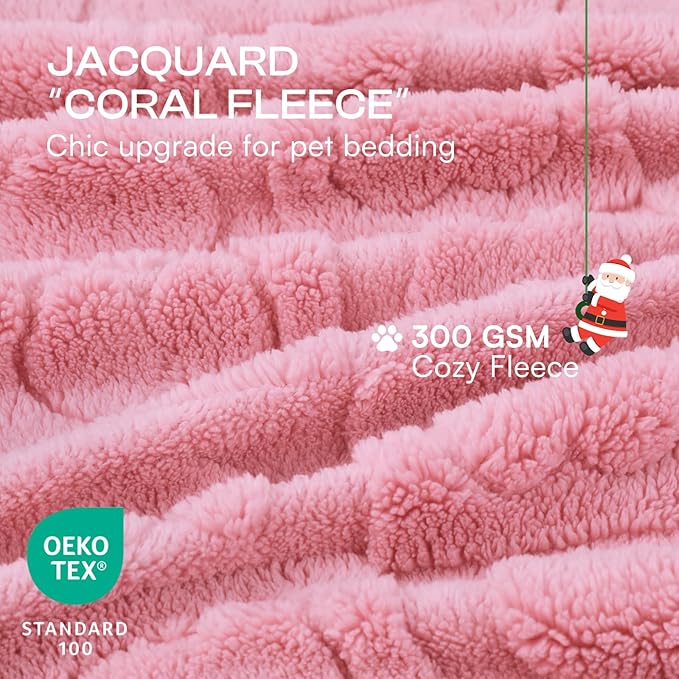 Luciphia 1 Pack 2 Small Dog Blanket Washable Pet Bed Cover Soft Fluffy Puppy Blanket with Premium Fleece 300GSM Cozy Calming Cat Blankets for Indoor Cats Pink 30x20 inch