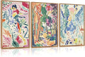 CHDITB Abstract Matisse Canvas Wall Art Set Of 3, Modern Framed Gallery Wall Decor, Nature Colorful Tree And Garden Painting, Vibrant Botanical Aesthetic Art Prints For Office Bedroom Decor 12”X16”