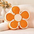 Kcvvcr Flower Pillow, Soft Shaped Floor Cushion, Decorative Throw Pillow, Cute Seating Cushion, Plush Pillows for Sofa Couch Bed (17.7 Inch, Orange)