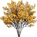 Mandy's Dark Yellow Artificial Baby’s Breath Flowers 6 Bundles Silk Gypsophila, 18.5 Inch European Style Modern Home Decor Centerpiece, Neutral Wedding Flower Arrangements