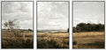 MUDECOR Framed Canvas Print Wall Art Rustic Fields Tranquil Countryside Landscape Nature Wilderness Illustrations Realism Decorative Panoramic Earth for Living Room, Bedroom, Office - 16"x24"x3 White