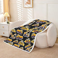 Erosebridal Excavator Sherpa Fleece Blanket for Kids - Cartoon Truck Tractor, Heavy Equipment, Fuzzy, 40"x50", Yellow