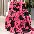 Hot Pink Throw Blanket for Women, Soft Warm Cozy Fleece Blanket for Teenage Girl Dorm Bedroom Y2K Room Decor, Cute Pink Gifts for Birthday, Graduations, Mother’s Day & Easter, 50x60 Inches