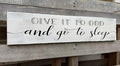 Give It to God and Go to Sleep Sign Farmhouse Bedroom Wall Decor Above Bed Rustic Country Master Bedroom Hanging Decor Country Plaque 6x18 Inch