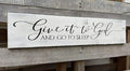 Give It to God and Go to Sleep Sign Farmhouse Bedroom Wall Decor Above Bed Rustic Country Master Bedroom Hanging Decor Country Plaque 6x16 Inch