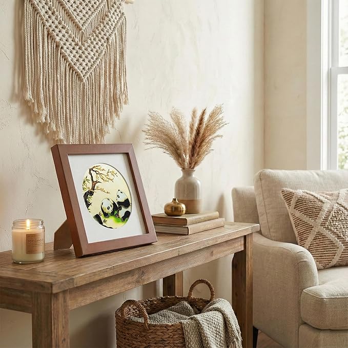 Newscz Framed Wall Art 8.3x8.3 Inch Modern Home Decor for Living Room Bedroom Wall Decor Above Bed & Office Aesthetic Gallery Wall Frame Set Farmhouse & Art Deco Decor Dining Room Kitchen Wall Decor (H-A10)