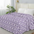 Elegant Comfort Luxury Velvety-Soft Coral Flannel Blanket Micro-Velour Ultra-Softness Fuzzy Plush, King/California King, Lavender