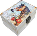 RK Collections Horse Trinket Box Small Jewelry Keepsake Box | Storage Box for Girls Women | Gift Idea, Animal Lover Ornaments for Home Décor (4 x 2.75)