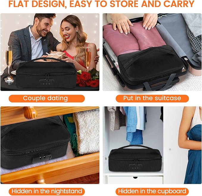 Discreet Lockable Storage Toy Bag Box Organizer Container