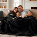 Joiedomi Queen Size Blanket for Bed, Soft & Warm Black Fleece Blankets Gifts for Women Men Mom, Cozy Cute Soft Throw 90x90 Inches