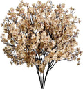Mandy's Light Brown Artificial Baby’s Breath Flowers 15 Bundles Silk Gypsophila, 18.5 Inch European Style Modern Home Decor Centerpiece, Neutral Wedding Flower Arrangements