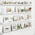 Floating Picture Ledge Shelves Set of 4, 56 Inch Long Large Nursery Book Shelf for Toys Storage Kids Bookshelf Wall Mounted Living Room Bedroom Decor Frames