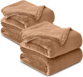 MOONLIGHT20015 Fleece Blankets Queen Size 90x90 Inches- 2 Pack - Super Soft Fluffy Throw Blanket for Sofa and Bed - Warm and Cozy Lightweight 400 GSM Microfiber Bed Throws Blankets (Queen, Camel)