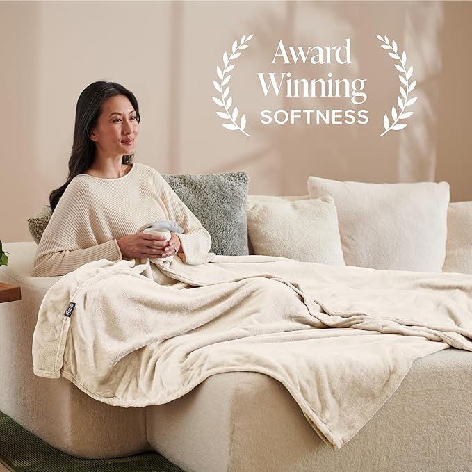 Bare Home Fleece Blanket - King Size - Ultra-Soft Lightweight for Bed, Sofa, and Couch - Luxury Microplush - Cozy Warm Blanket (King, Vanilla)