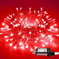 JMEXSUSS Red Valentines Day Decor Lights Clear Wire, 66ft 200 LED Red Christmas String Twinkle Fairy Lights Outdoor Indoor Plug in for Room Party Tree Valentines Day Decorations