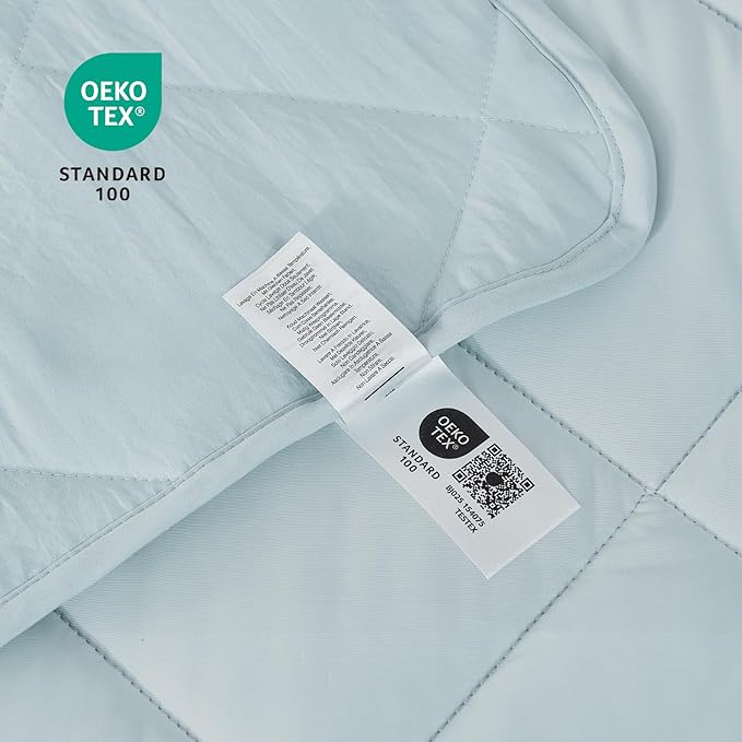 Cozy Bliss Cooling Blanket for Hot Sleepers King Size, Q-Max 0.45 Cooling Comfort, Cold Blankets for Night Sweats Sleeping, Ultra-Cool Lightweight Breathable Summer Blanket for Bed, Cool Blue