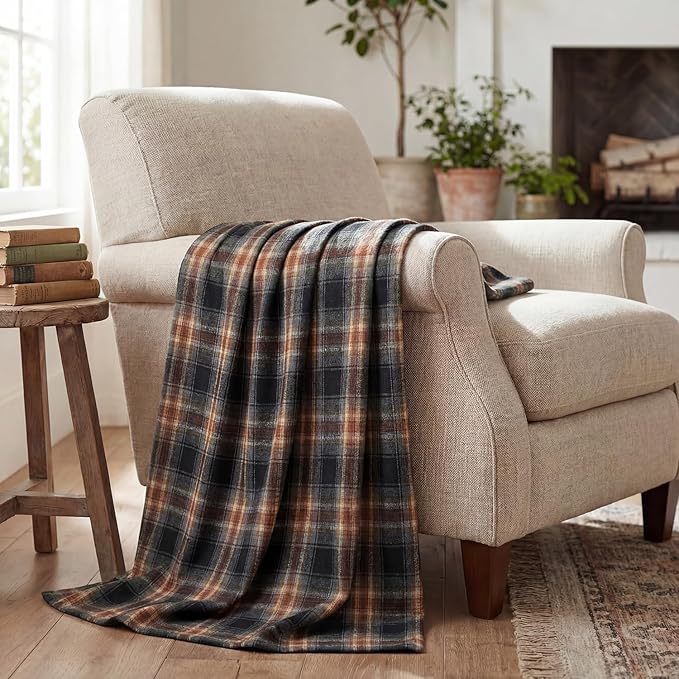 Horaldaily Colorful Farmhouse Plaid Spring Decorative Blanket Throw, Spring Summer Rustic Soft Lightweight Blanket for Couch Sofa Bed Lounging Decoration, Ideal Gifts for Kids Adults Self, 60x80