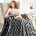 Zyrah Black and White Fleece Twin for Couch Super Soft Twin Blanket Plaid Lightweight Decorative Fuzzy Cozy Blankets for Sofa Chair Bed 60x80 Inches