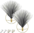 Pretty Jolly Boho Wall Decor - Hanging Artificial Pampas Display for Living Room, Bedroom, Bathroom, Dining Room - Wall-Mounted Metal Art, Plant Decor, 2 Pack Gold
