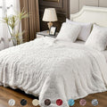 YUSOKI Long Faux Fur Twin Size Blanket,2 Layers,3.4lb for Bed Couch Home Décor Gifts Women (White,60" x 80")