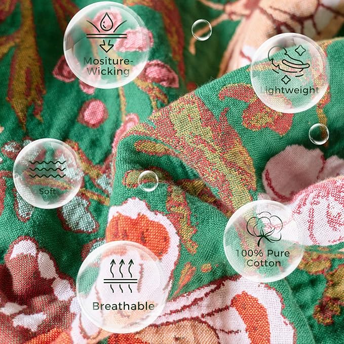 Boho Throw Blanket for Bed Cotton Blankets for Bedroom Living Room Twin All Season Lightweight Butterflies Embroidery Quilt for Couch Sofa Chair 60"x80"