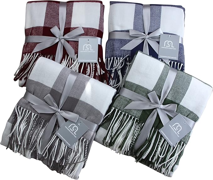Blankets - Buffalo Plaid Throw Blanket - Decorative Checkered Blanket - Ultra-Soft - Lightweight & Indoor Outdoor Blanket - Ideal for Living Room, Couch, Travelling Good for All Seasons, Teal