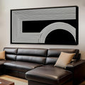 TAIJXAGSG Canvas Art Wall Decor Modern Line Art Prints Black And White Abstract Art Print Painting Modern Artwork Decorations For Living Room Pictures For Bedroom Office Home Wall Decor 24 X 48 In