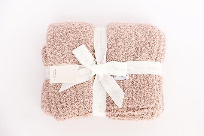 SARANONI Bamboni Luxury Baby Blanket | Cozy & Soft Plush Receiving Blankets | Perfect for Girls & Infant Baby Boy Blankets | Pink - 30” x 40"