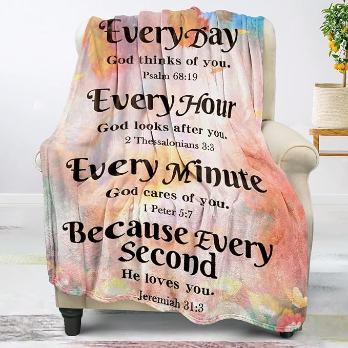 Christian Gifts for Women Faith, Soft Throw Blankets for Women, Inspirational/Spiritual/Religious Gifts for Men, Personalized Blankets for Adults/Kids 40"x 50"