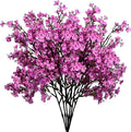 Mandy's Lavender Artificial Baby’s Breath Flowers 6 Bundles Silk Gypsophila, 18.5 Inch European Style Modern Home Decor Centerpiece, Neutral Wedding Flower Arrangements