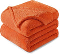 Exclusivo Mezcla King Size Blanket for Bed, Super Soft Velvet Plush Fleece Blankets, Fuzzy Cozy and Warm for Winter, 90x104 Inches, Burnt Orange