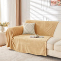 EMME Fluffy Soft Blanket Throw Size - 50"*60" Beige Warm Throw Blankets for Couch, Sofa, Chair, Bed, Camping, Picnic, Travel Lightweight Bed Blanket
