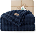 Bedsure 3D Fleece Bubble Blanket - GentleSoft Blue King Blanket for Bed Sofa Room Decor - Luxury Soft Cozy Gifts for Her, Lightweight, All Seasons, Navy Blue, 108"×90"