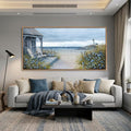 Coastal Wall Art for Living Room - Framed Vintage Wall Decor & Seascape Bedroom Beach Wall Decor | Ocean with Beach Pictures | Canvas Artwork for Home Decor Farmhouse 29×58IN
