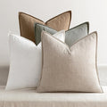 MIULEE Neutral Linen Pillow Covers Pack of 4 Decorative Natural Solid Throw Pillow Covers Soft Accent Boho Farmhouse Couch Pillowcases Modern Spring Home Decors for Living Room Bed Sofa 16x16 Inch