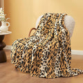 Cozy Bliss Leopard Print Fuzzy Blanket Throw for Bed & Couch - Thick Soft Warm Fleece Blankets for Room Decor, for Kids, Women Men Girls, Brown Cheetah 60"*80"