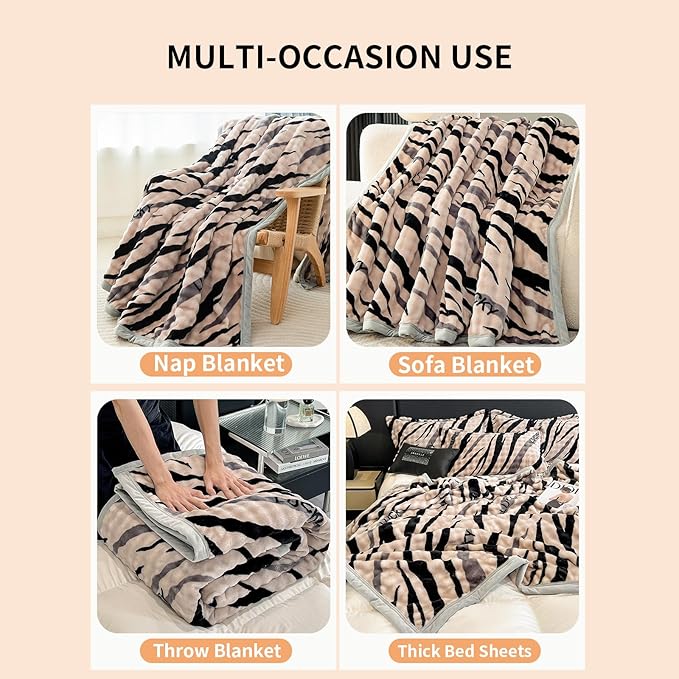 Fleece Bed Blankets Throw Size - Soft Lightweight Plush Fuzzy Cozy Luxury Blanket Microfiber Throw for Couch Bed,All-Season Breathable,40x60 Inches