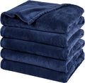 PHF Oversized King Big Fleece Blanket 120"x120", No Shed No Pilling Extra Large Soft Blanket, Giant 10'x 10' Lightweight for Bed, Sofa Travel and Camping, Suitable for All Season, Navy Blue
