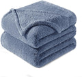 Exclusivo Mezcla King Size Blanket for Bed, Super Soft Velvet Plush Fleece Blankets, Fuzzy Cozy and Warm for Winter, 90x104 Inches, Stone Blue